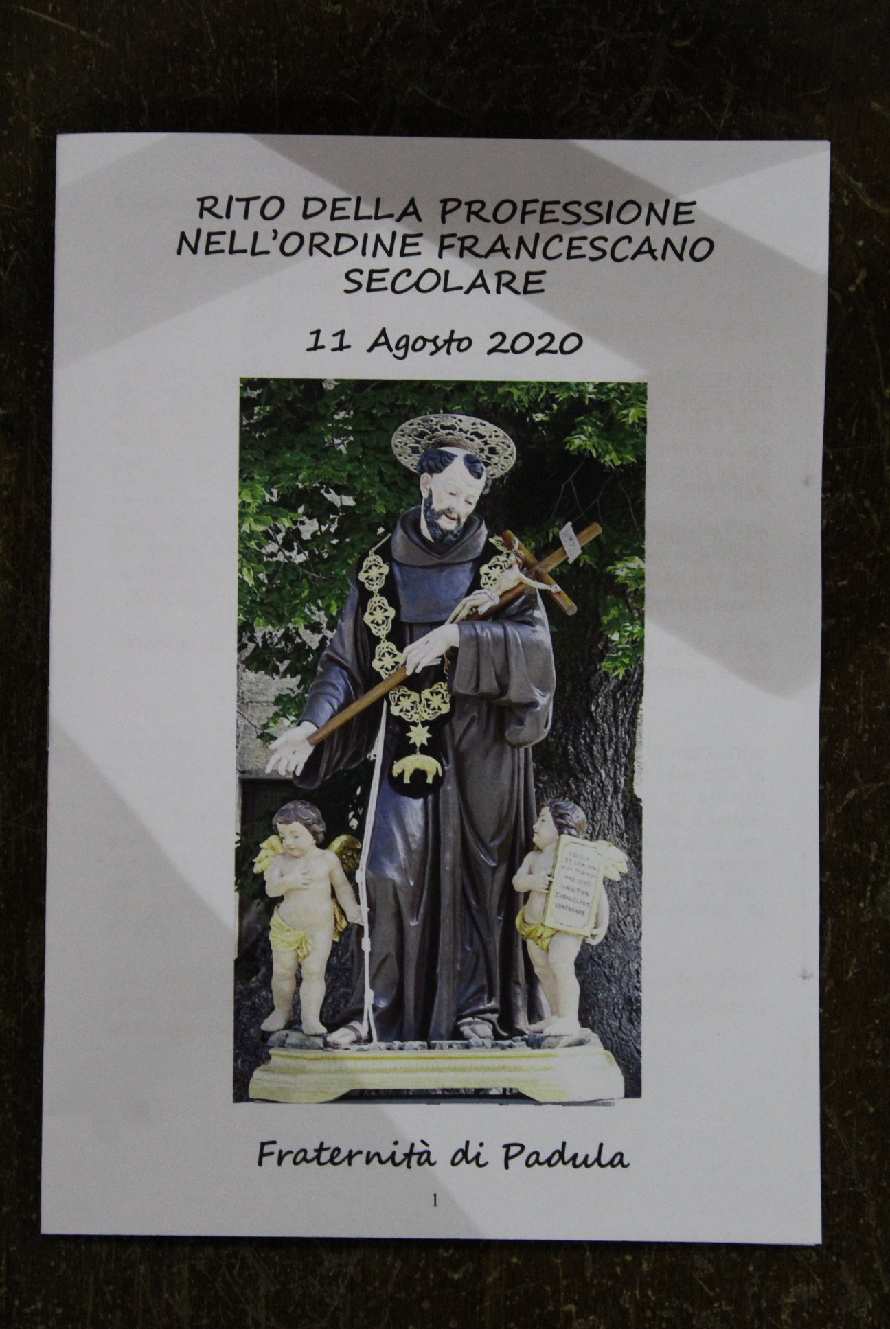 11 agosto, festa di S.Chiara d’Assisi sono entrate a far parte dell’Ordine Francescano Secolare 5 ammesse