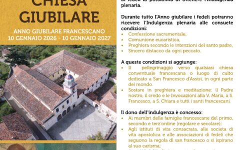 Anno Giubilare Francescano: 10 Gen. 26 – 10 Gen. 27